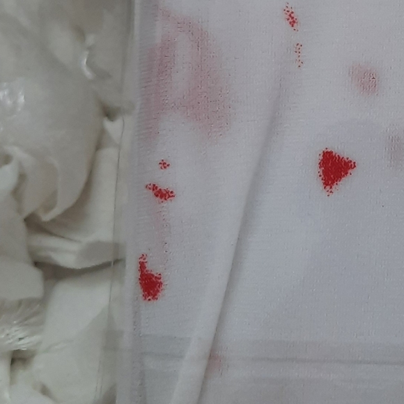 Horror Blood Stain Print White Thigh High Stockings NWOT OSFM - Picture 15 of 16